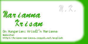 marianna krisan business card